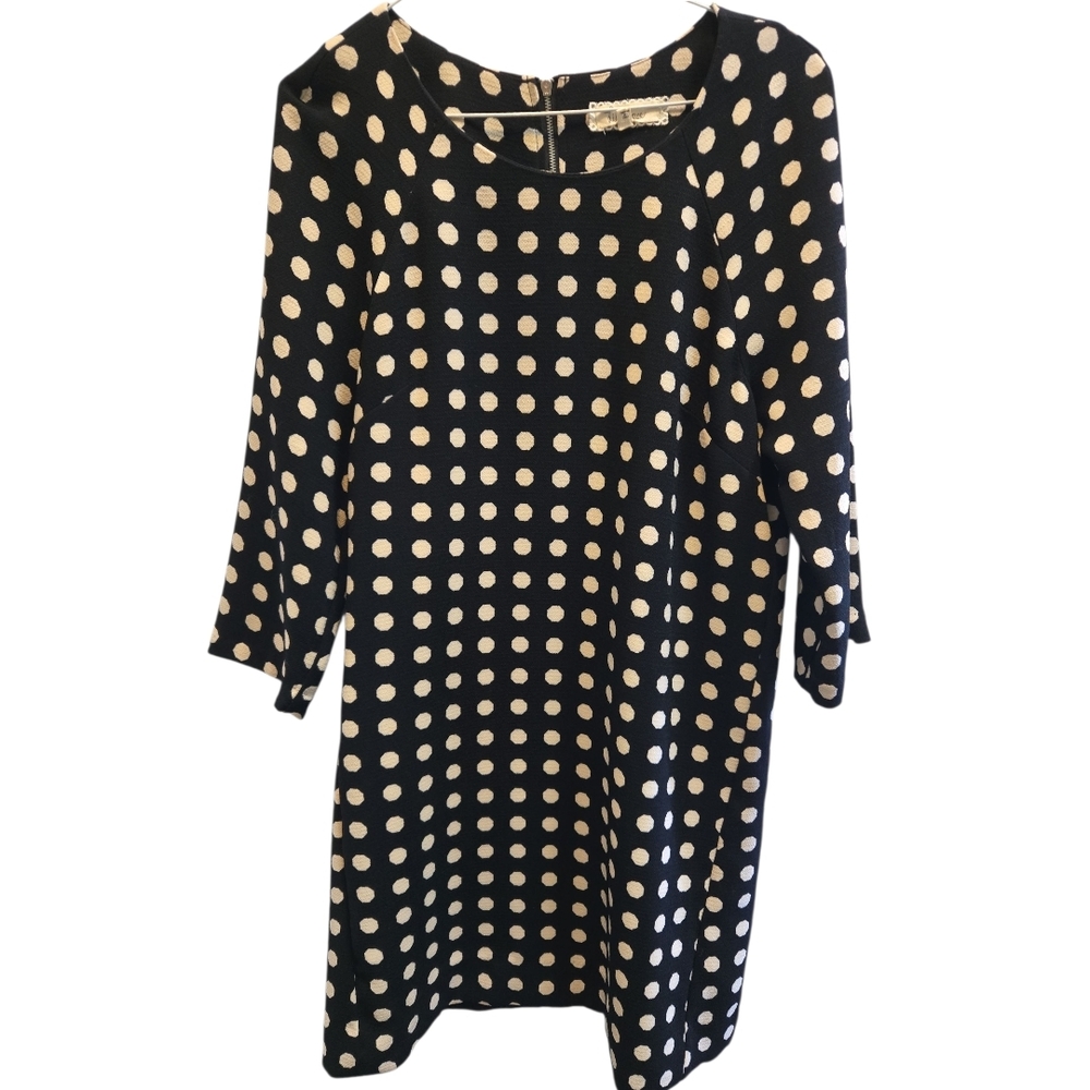 LILI ROSE BLACK WITH CREAM POLKA DOTS DRESS SZ 4